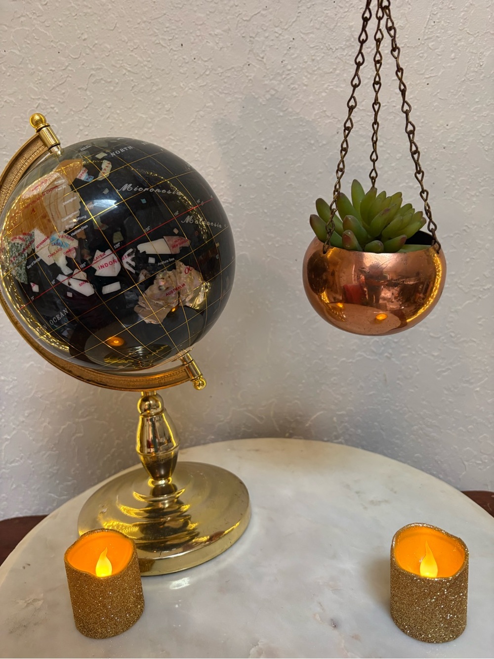 Vintage Copper Hanging Planter